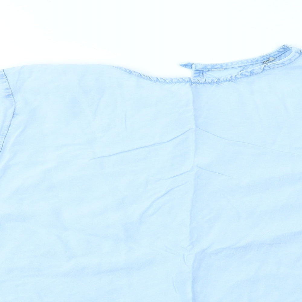 Womens UK Size 8 Preworn Blue Basic Blouse