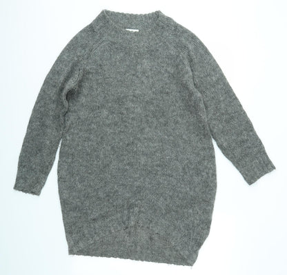 Womens UK Size XS Monki Grey Pullover Jumper