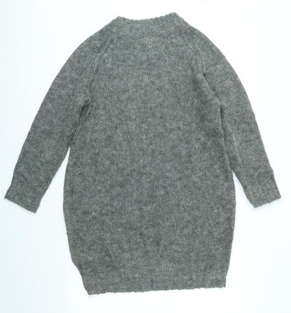 Womens UK Size XS Monki Grey Pullover Jumper
