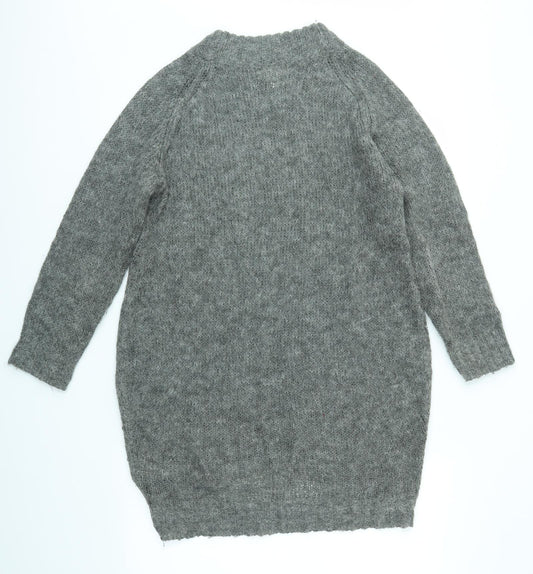 Womens UK Size XS Monki Grey Pullover Jumper