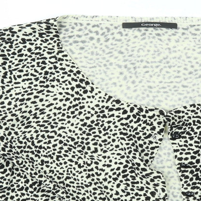 George Womens Multicoloured Animal Print  Cardigan Jumper Size 12
