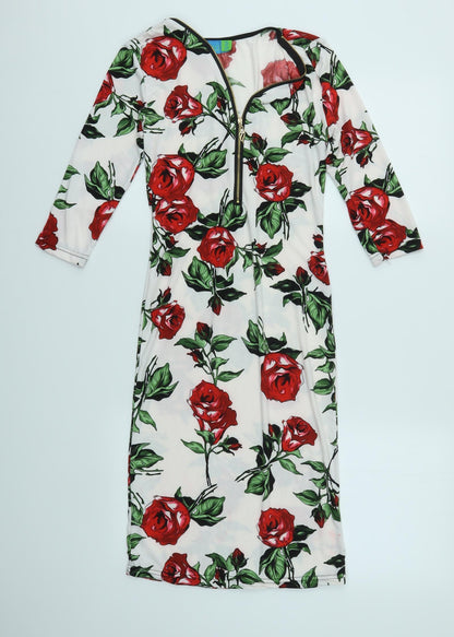 KOOPO Womens Multicoloured Floral  Bodycon  Size S