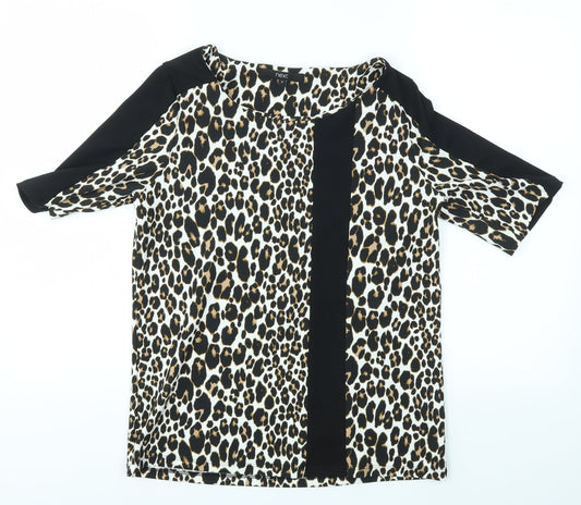 NEXT Womens Multicoloured Animal Print  Basic Blouse Size 8