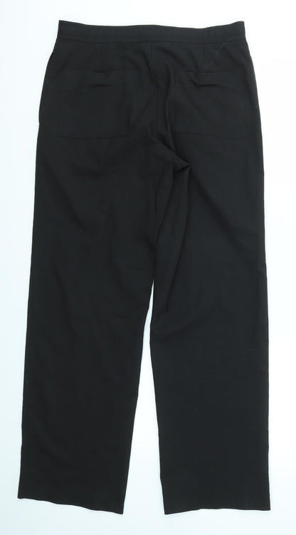 Womens UK Size 32 in NEXT Regular Fit Dress Pants Black Trousers