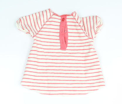 Next Baby Multicoloured Striped  Basic T-Shirt Size 0-3 Months