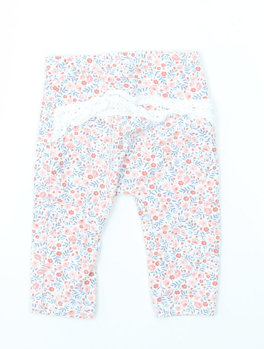 LITTLE NUTMEG Baby Multicoloured Floral  Jogger Leggings Size 3-6 Months