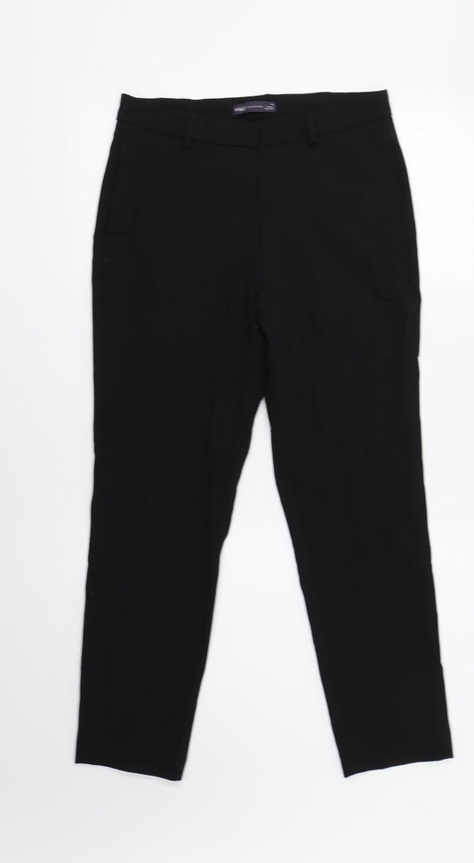 Womens UK Size 10 M&S Regular Fit Dress Pants Black Trousers