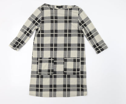 Primark Womens Beige Check  A-Line  Size 10