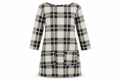 Primark Womens Beige Check  A-Line  Size 10