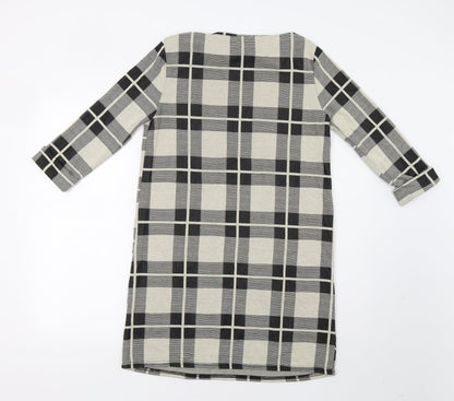 Primark Womens Beige Check  A-Line  Size 10
