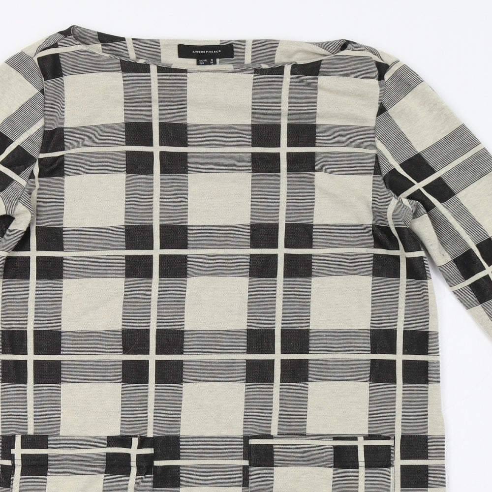 Primark Womens Beige Check  A-Line  Size 10