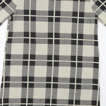 Primark Womens Beige Check  A-Line  Size 10