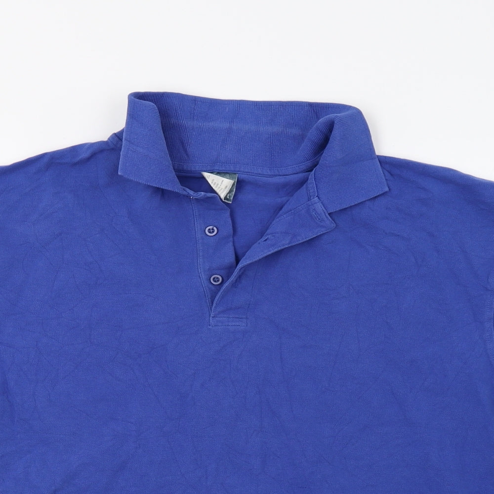 Uneek Mens Blue    Polo Size L