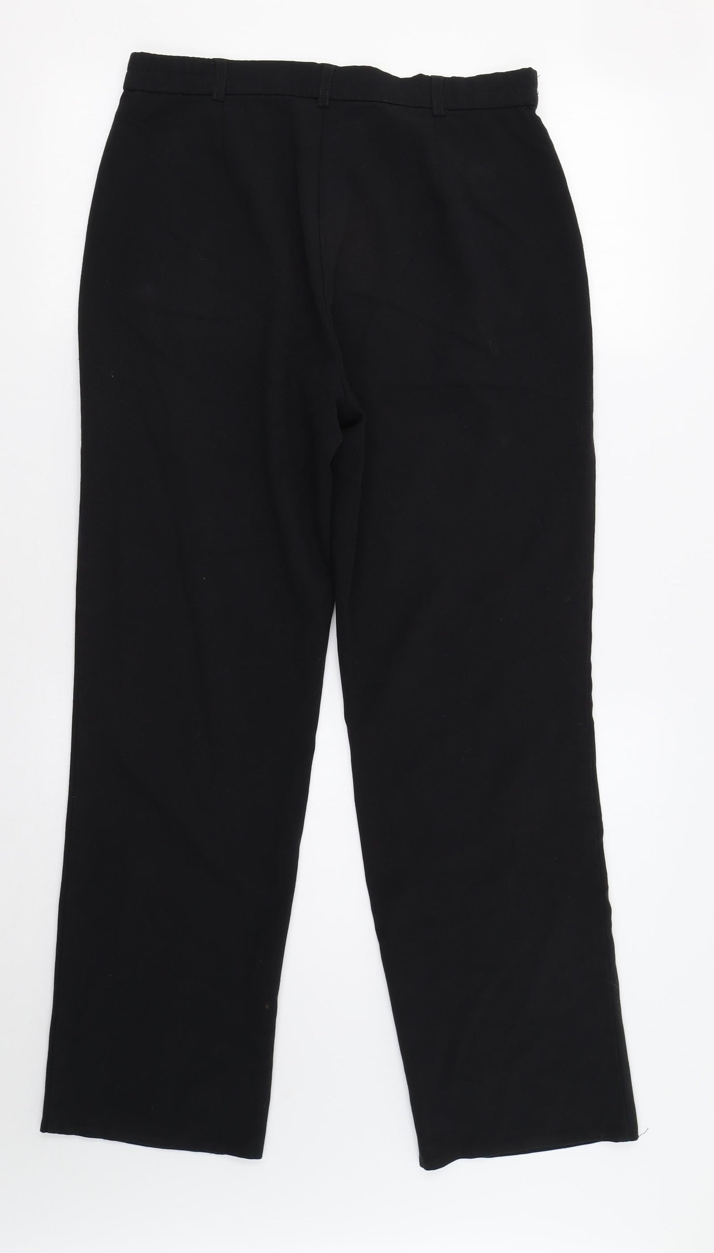 Womens UK Size 10 M&S Regular Fit Dress Pants Black Trousers