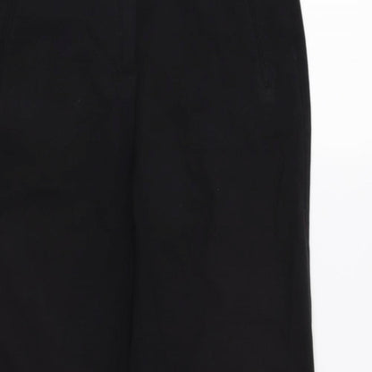 Womens UK Size 10 M&S Regular Fit Dress Pants Black Trousers