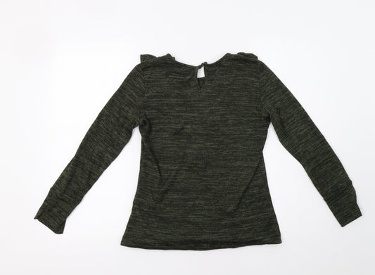 Womens UK Size 10 Red Herring Green Pullover Jumper