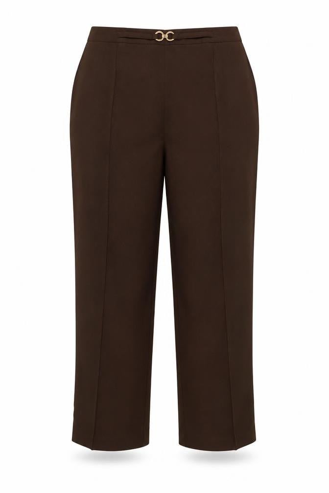 Womens UK Size 16 Damart Regular Fit  Brown Trousers