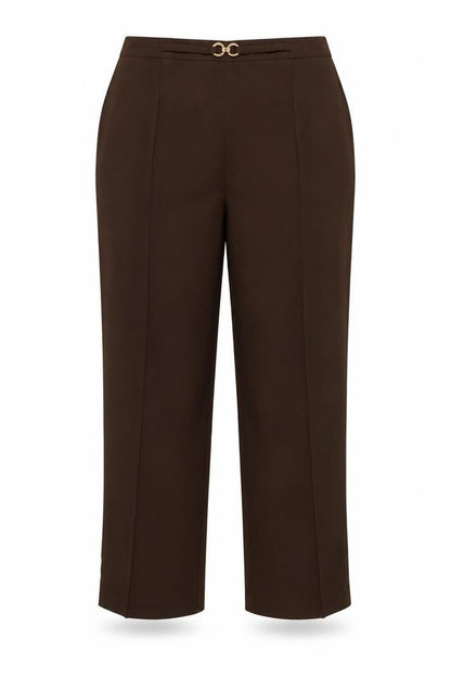 Womens UK Size 16 Damart Regular Fit  Brown Trousers