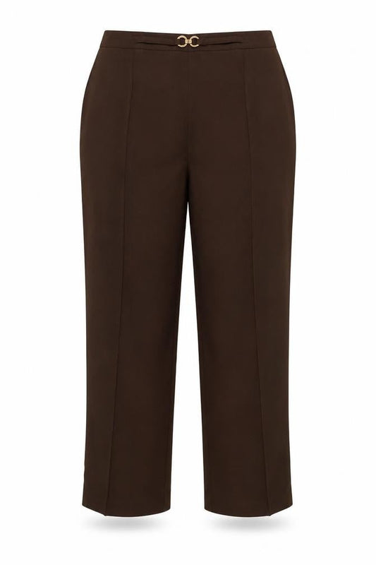 Womens UK Size 16 Damart Regular Fit  Brown Trousers