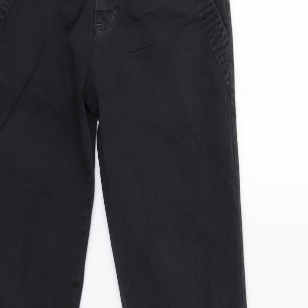 Womens UK Size 8 Preworn Regular Fit  Black Trousers