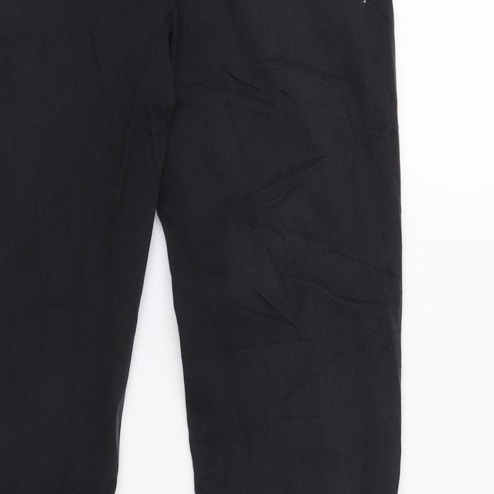 Womens UK Size 8 Preworn Regular Fit  Black Trousers