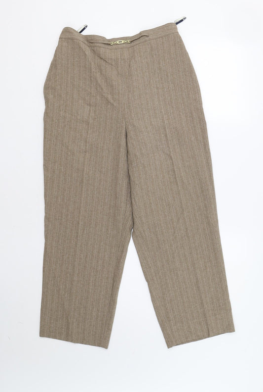 Womens UK Size 14 BHS Regular Fit  Beige Trousers
