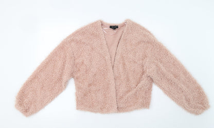 Womens UK Size S New Look Pink Full Zip Jumper