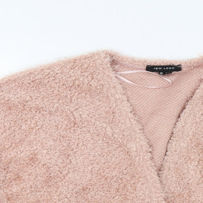 Womens UK Size S New Look Pink Full Zip Jumper