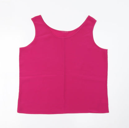 Womens UK Size 14 Preworn Pink Basic Tank