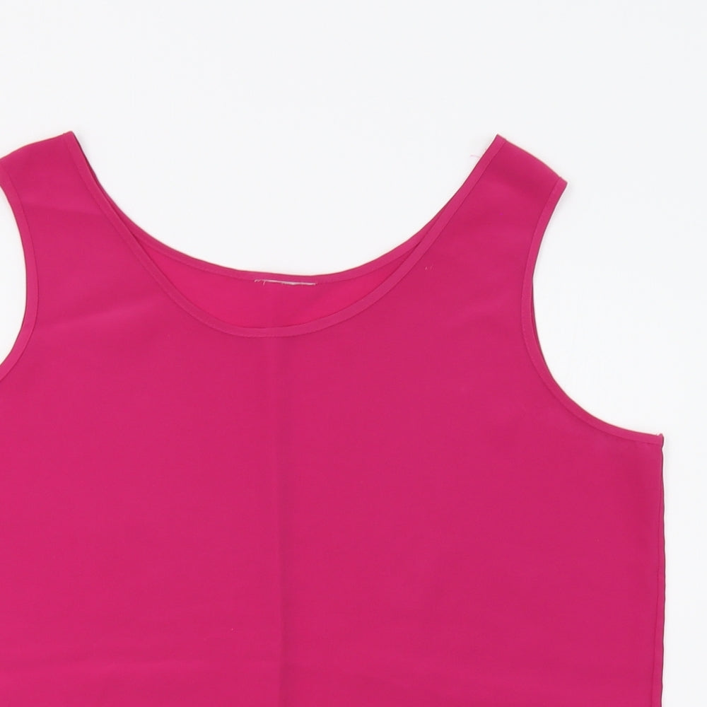 Womens UK Size 14 Preworn Pink Basic Tank