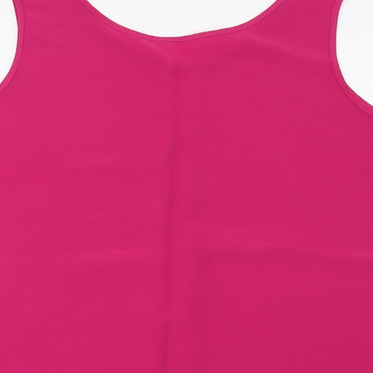 Womens UK Size 14 Preworn Pink Basic Tank