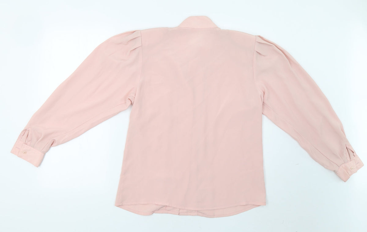 Jersey Masters Womens Pink   Basic Button-Up Size M