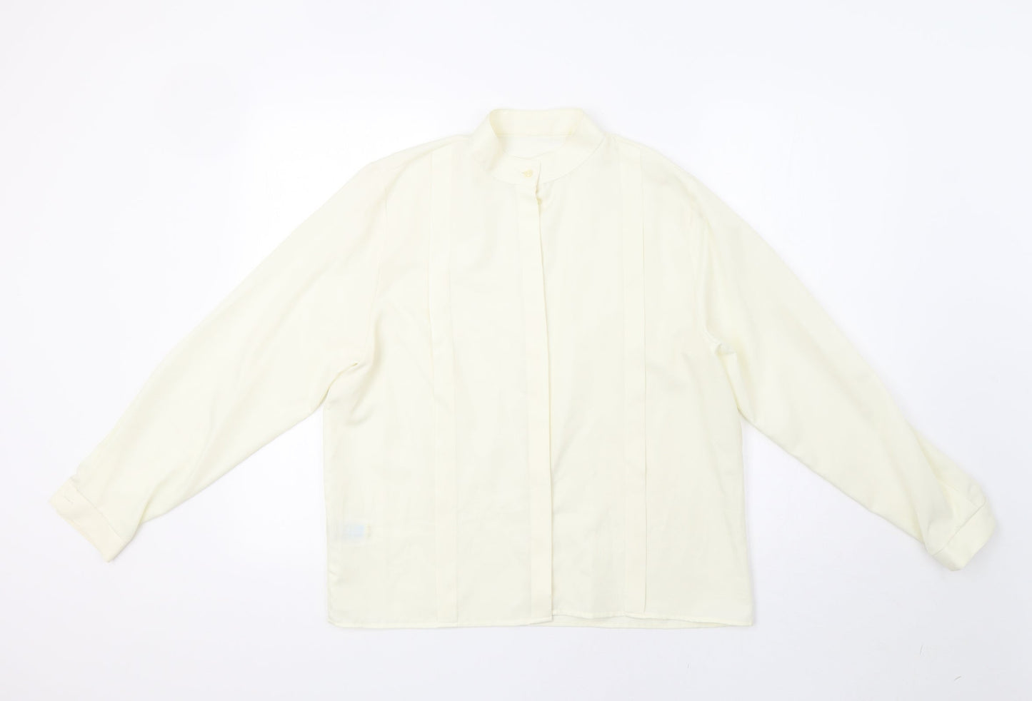 Womens UK Size 14 St Michael Ivory Basic Button-Up