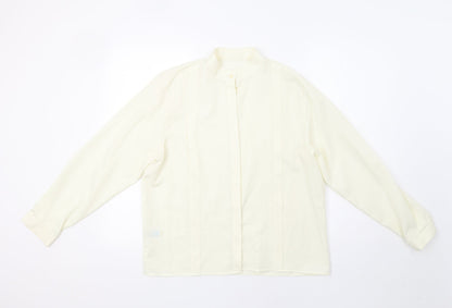 Womens UK Size 14 St Michael Ivory Basic Button-Up