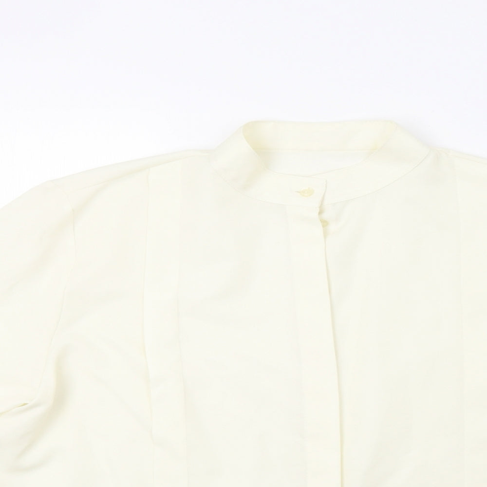 Womens UK Size 14 St Michael Ivory Basic Button-Up