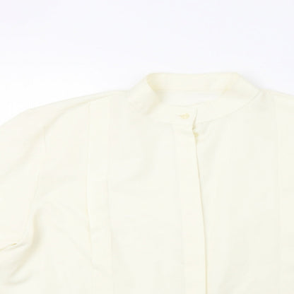 Womens UK Size 14 St Michael Ivory Basic Button-Up