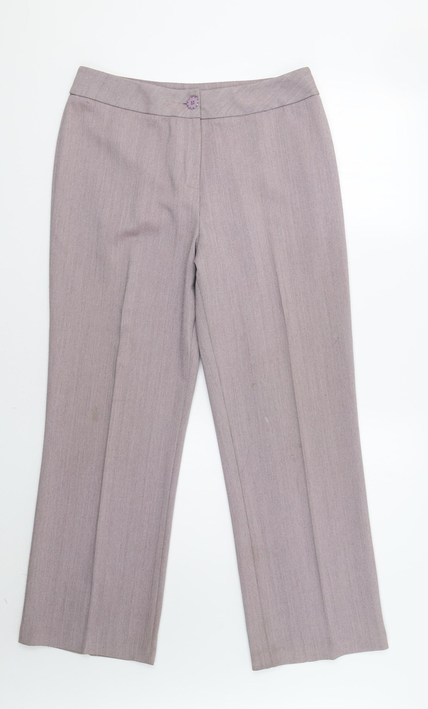 Womens UK Size 14 Berkertex Regular Fit Dress Pants Pink Trousers