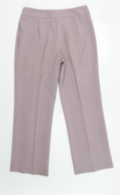 Womens UK Size 14 Berkertex Regular Fit Dress Pants Pink Trousers