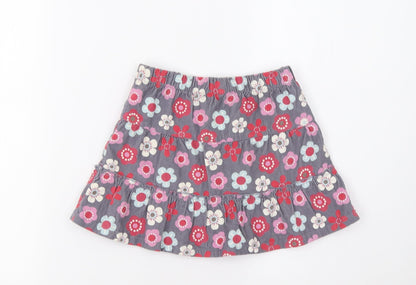 Cherokee Girls Grey Floral  Flare Skirt Size 2-3 Years