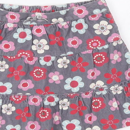 Cherokee Girls Grey Floral  Flare Skirt Size 2-3 Years