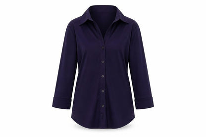 Simply Classic  Womens Purple   Basic Button-Up Size 12