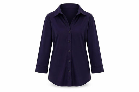 Simply Classic  Womens Purple   Basic Button-Up Size 12