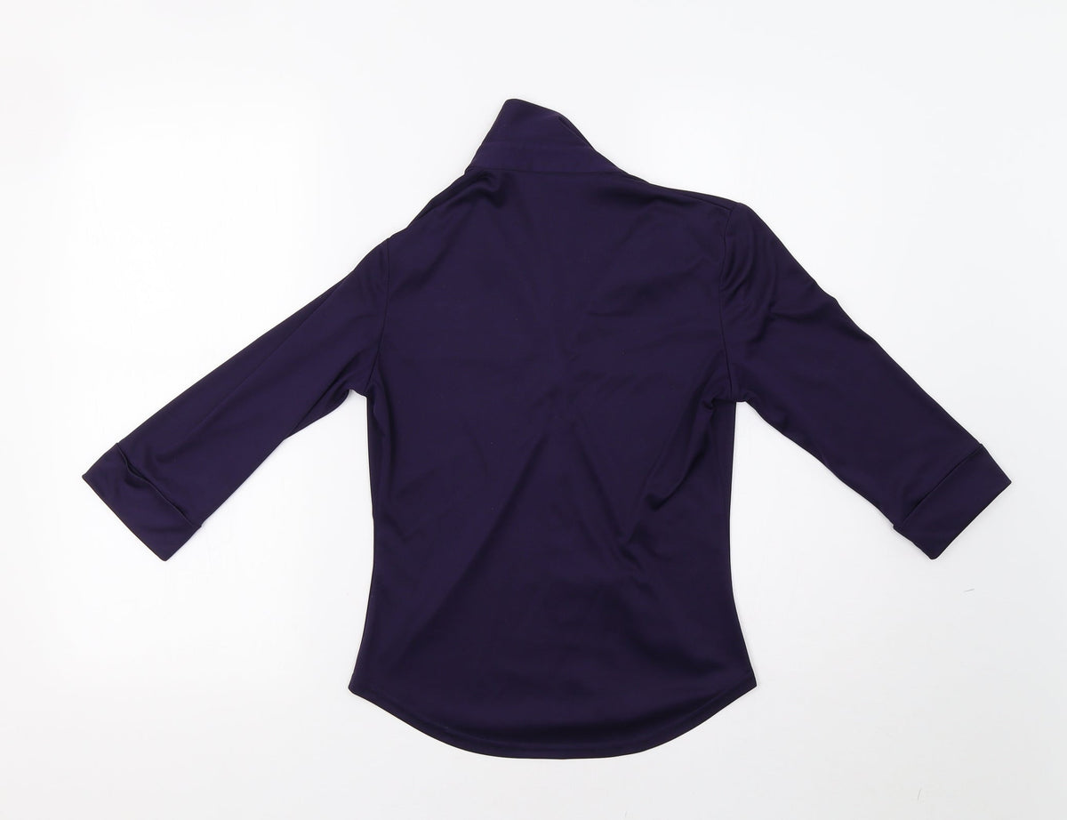 Simply Classic  Womens Purple   Basic Button-Up Size 12