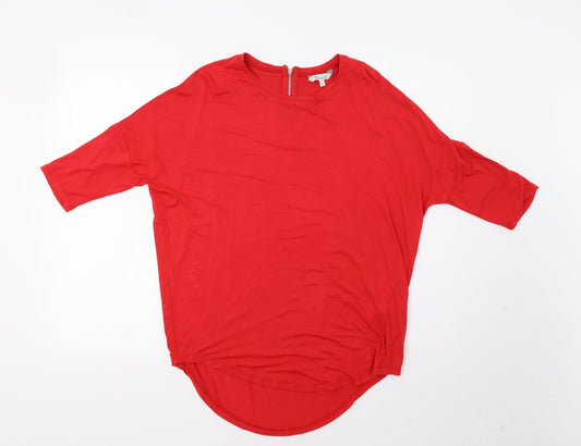 Womens UK Size 12 Peacocs Red Basic Blouse