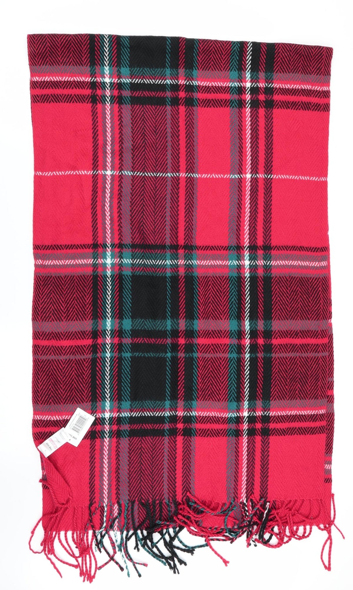 Papaya Red Check   Shawl/Wrap