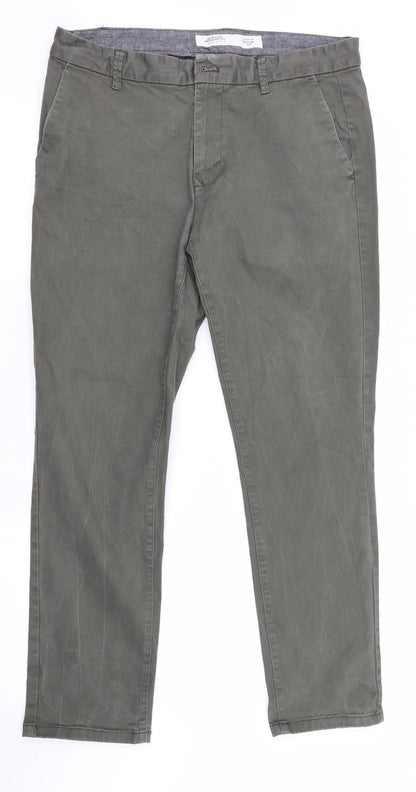 Burtons Menswear Womens Green   Straight Jeans Size 34 in L29 in