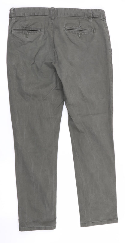 Burtons Menswear Womens Green   Straight Jeans Size 34 in L29 in