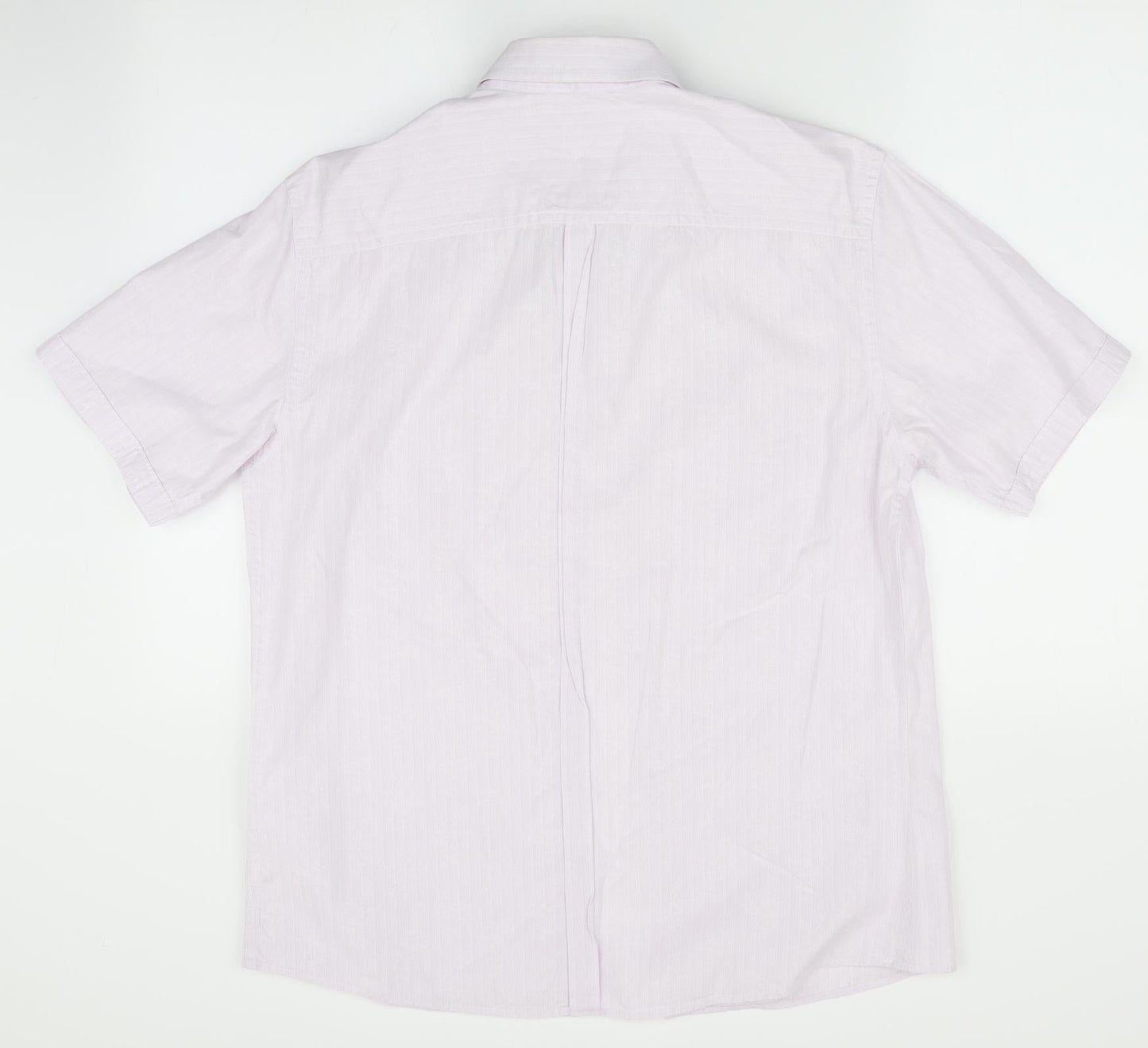 Mens UK Size M NEXT Pink  Button-Up Short Sleeve Casual Shirt