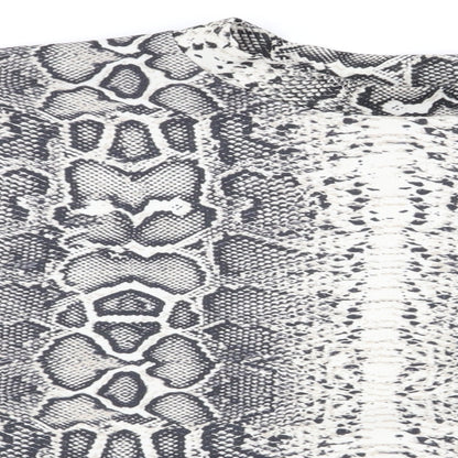 Bershka Womens Beige Animal Print  Pullover Jumper Size 8