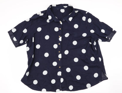 Womens UK Size  Preworn Blue Basic Blouse